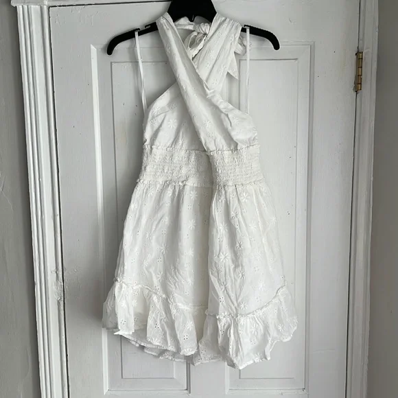 aerie | Dresses | Aerie Front Cross White Dress | Poshmark